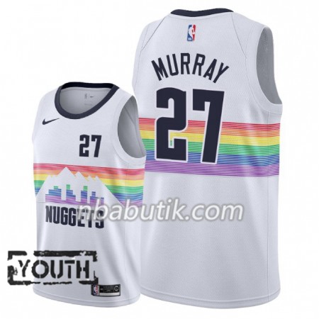 NBA Børn Trøje Denver Nuggets Jamal Murray 27 2018-19 Nike City Edition Hvid Swingman
